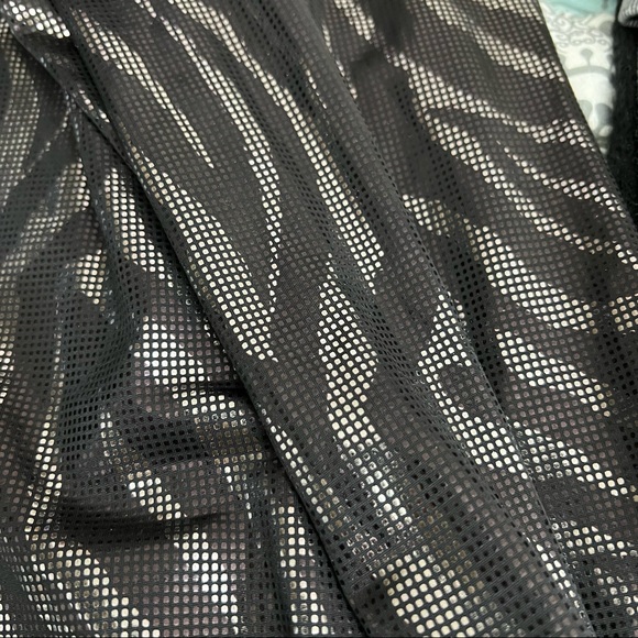 Express Metallic Strapless Zebra Print Sparkly Cocktail Party Mini Dress Size M - Picture 8 of 11